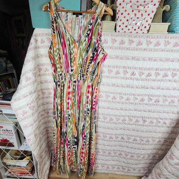 New Look Women's Colorful Sleeveless Casual Dress, Size 2X - Picture 2 of 9